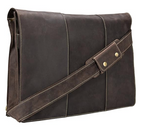 Visconti Leather Bag HUNTER Brown - Shoulder Bag (Large size)