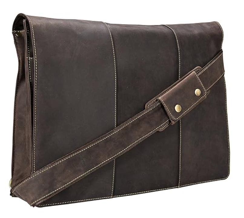 Visconti Leather Bag HUNTER Brown - Shoulder Bag (Large size)