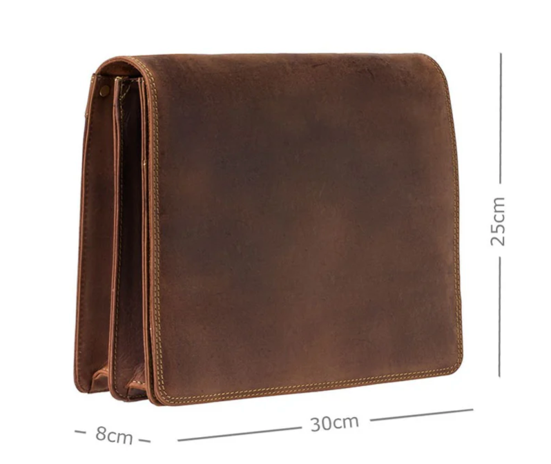 Visconti Leather Bag HARVARD Tan - Shoulder Bag (Medium size)