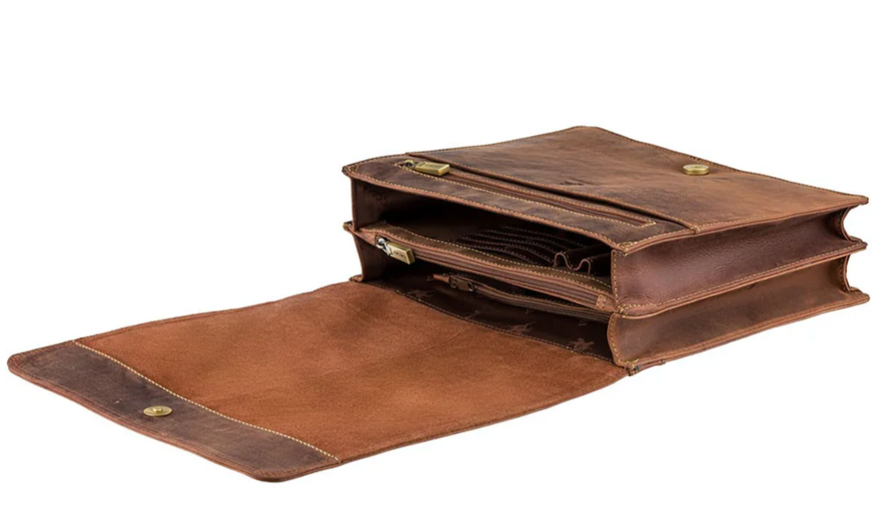 Visconti Leather Bag HARVARD Tan - Shoulder Bag (Medium size)