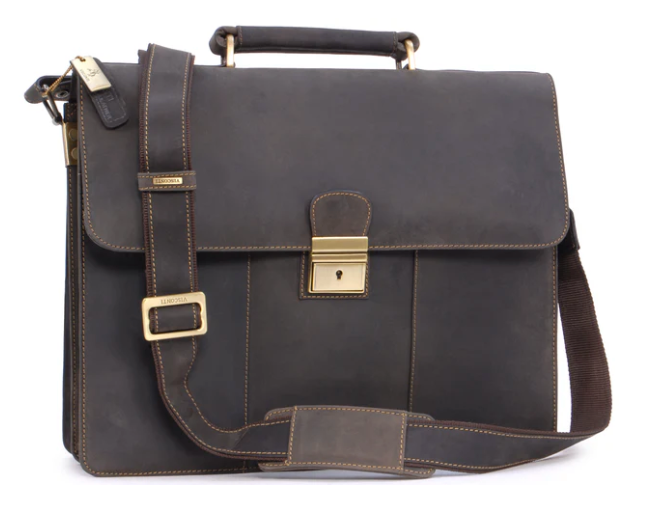 Visconti Leather Bag APOLLO Brown - Messenger Bag BRN (Large size)