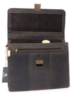 Visconti Leather Bag APOLLO Brown - Messenger Bag BRN (Large size)