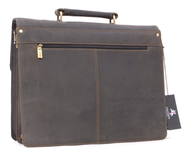 Visconti Leather Bag APOLLO Brown - Messenger Bag BRN (Large size)