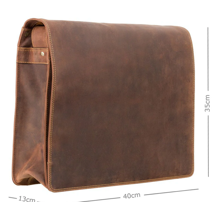 Visconti Leather Bag HARVARD Tan - Shoulder Bag (Large size)