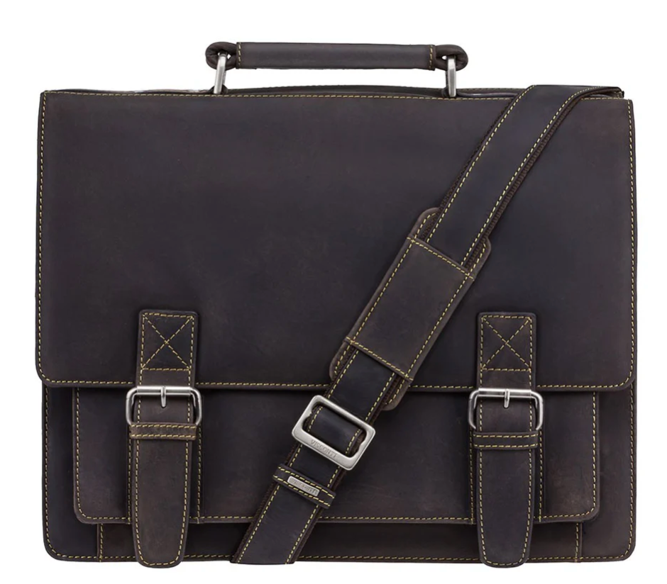 Visconti Leather Bag HERCULES Brown - Shoulder Bag (Large size)