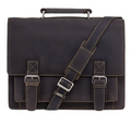 Visconti Leather Bag HERCULES Brown - Shoulder Bag (Large size)