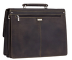 Visconti Leather Bag HERCULES Brown - Shoulder Bag (Large size)