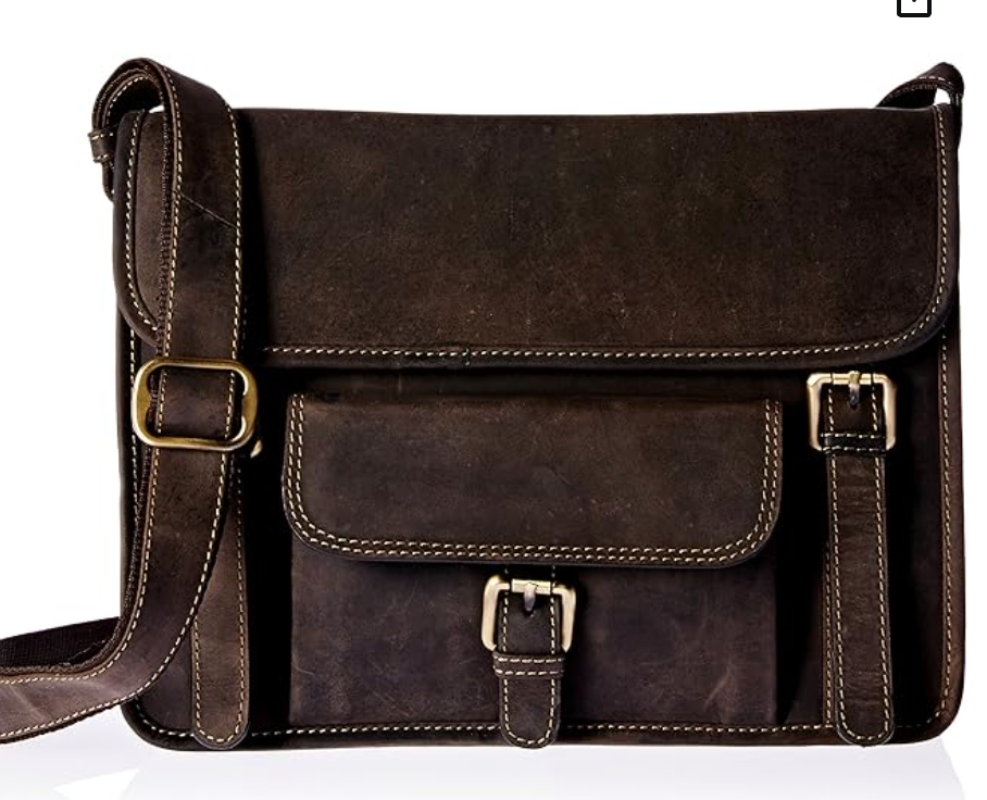 Visconti Leather Bag Brown - Shoulder Bag (Medium size)