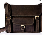 Visconti Leather Bag Brown - Shoulder Bag (Medium size)