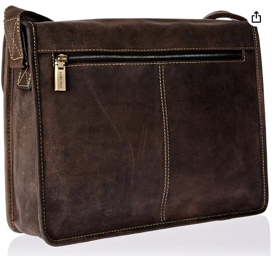 Visconti Leather Bag Brown - Shoulder Bag (Medium size)