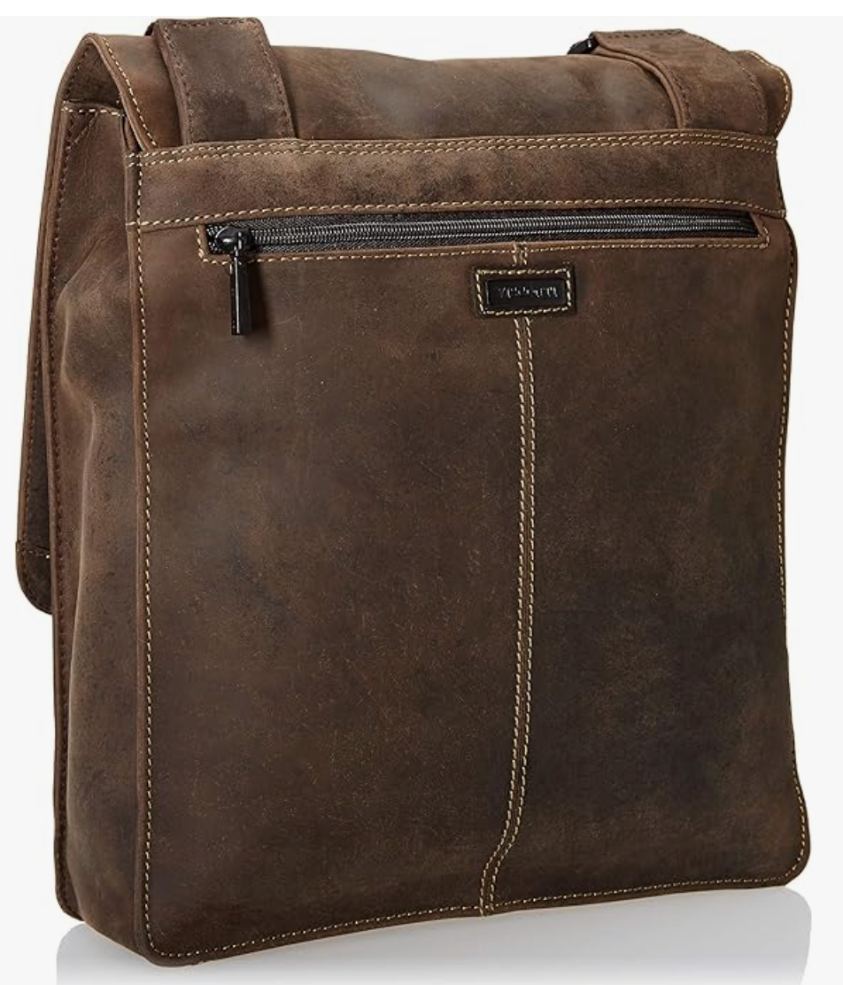 Visconti Leather Bag Brown - Shoulder Bag (Large size)