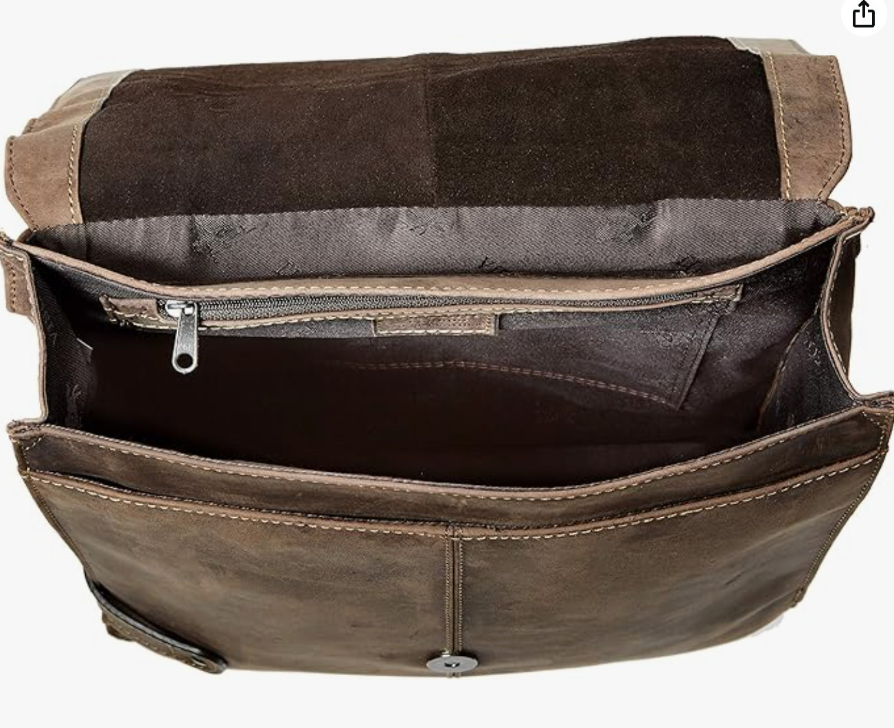 Visconti Leather Bag Brown - Shoulder Bag (Large size)
