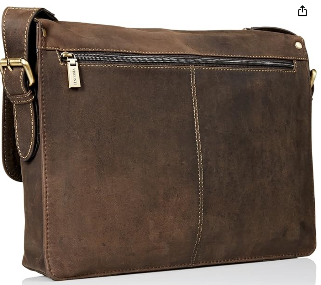 Visconti Leather Bag WESLEY Brown - Shoulder Bag (Large size)