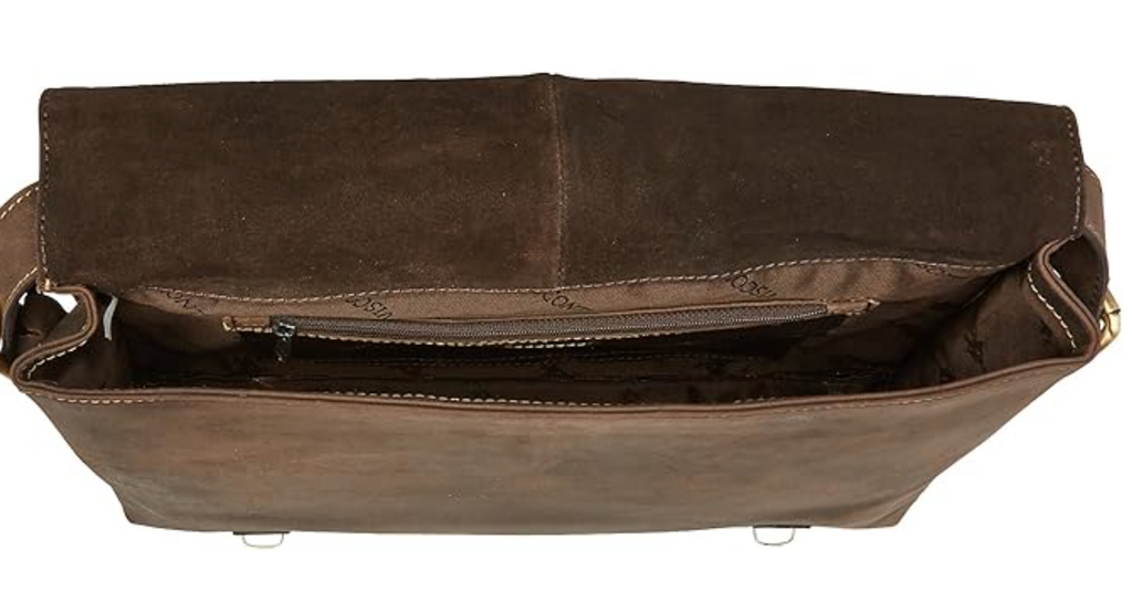 Visconti Leather Bag WESLEY Brown - Shoulder Bag (Large size)