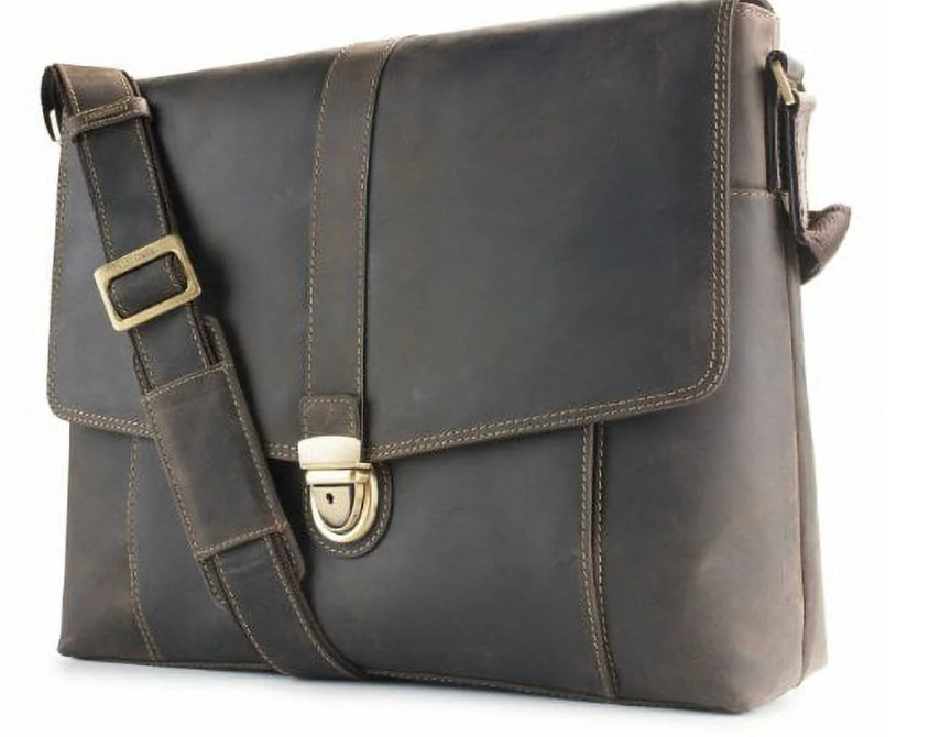 Visconti Leather Bag Brown - (Large size)