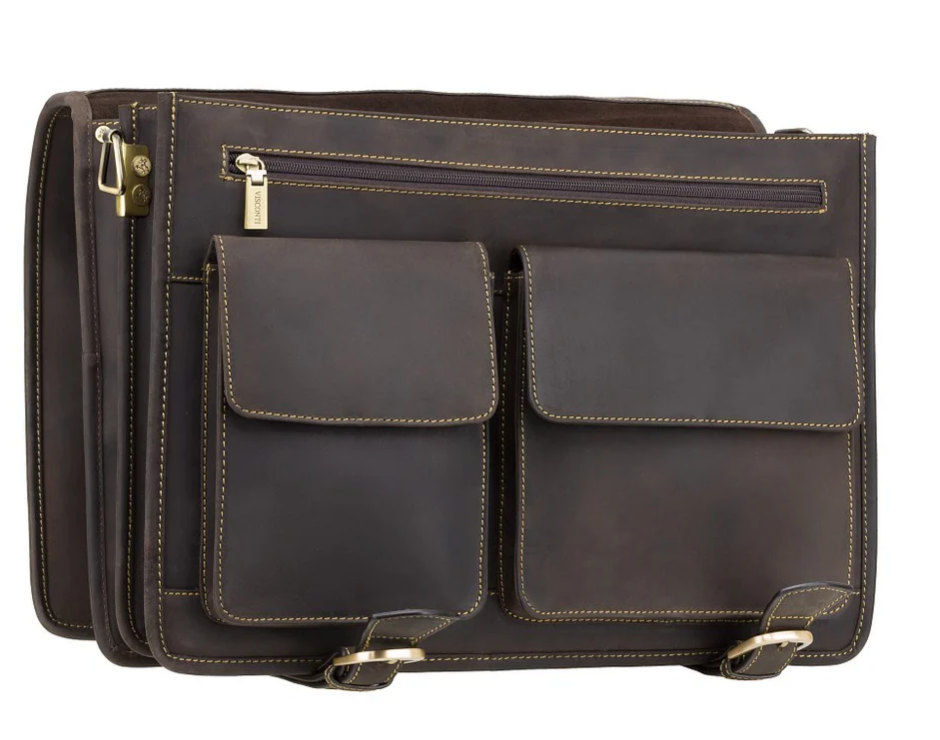 Visconti Leather Bag HULK Brown - Shoulder Bag (XLarge size)