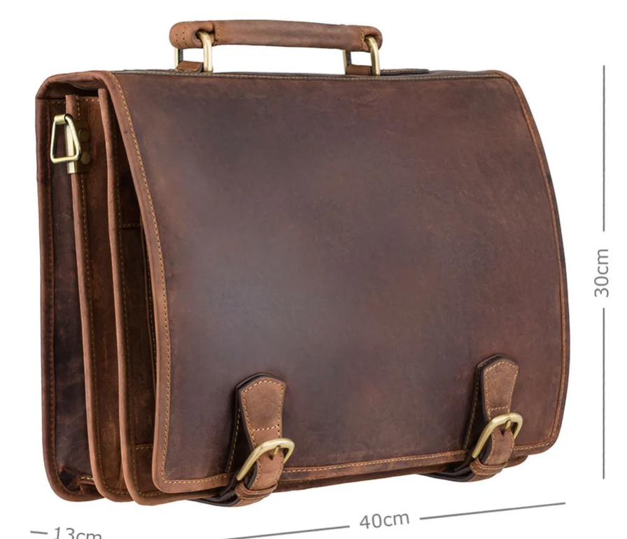 Visconti Leather Bag HULK Tan - Shoulder Bag (Large Size)