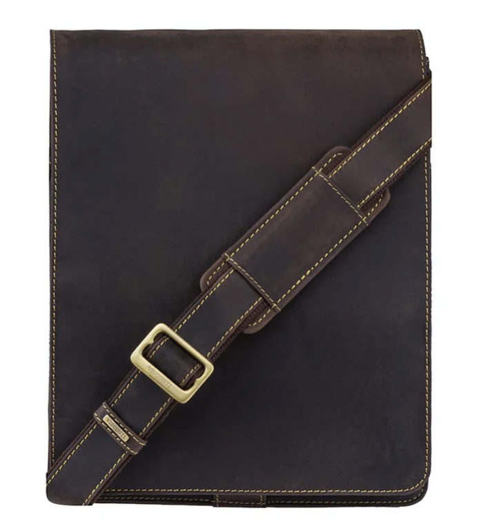 Visconti Leather Bag JASPER Brown - Shoulder Bag (Medium size)