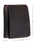 Visconti Leather Bag JASPER Brown - Shoulder Bag (Medium size)