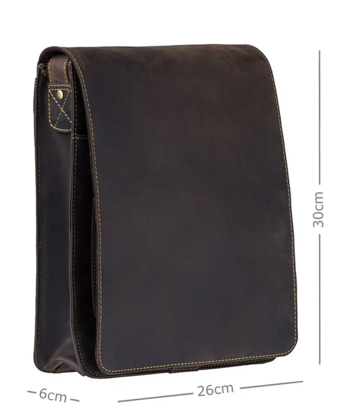 Visconti Leather Bag JASPER Brown - Shoulder Bag (Medium size)