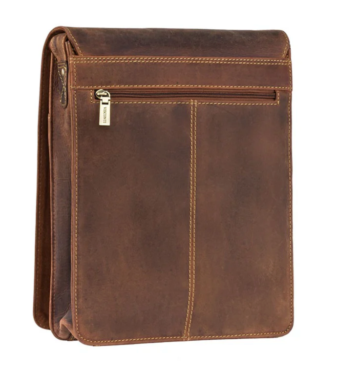 Visconti Leather Bag JASPER Mocha - Shoulder Bag (Medium Size)