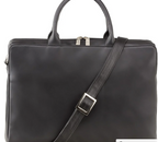 Visconti Leather Bag OLLIE Choco - Shoulder Bag / Laptop Bag (Large size)