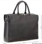 Visconti Leather Bag OLLIE Choco - Shoulder Bag / Laptop Bag (Large size)