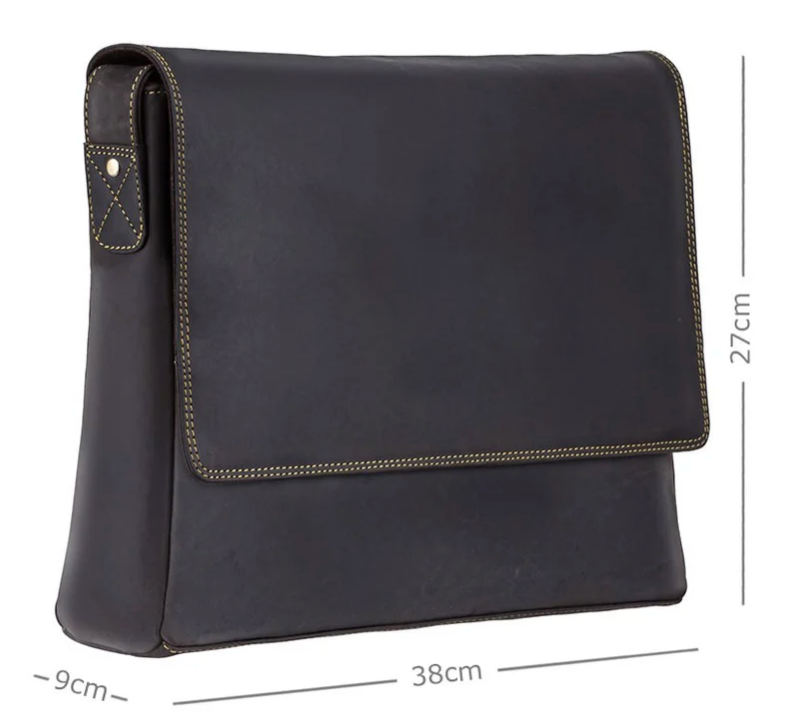 Visconti Leather Bag TEXAS Brown - Shoulder Bag (Large size)