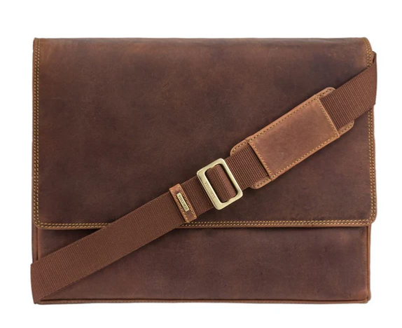 Visconti Leather Bag TEXAS Tan - Shoulder Bag (Large size)