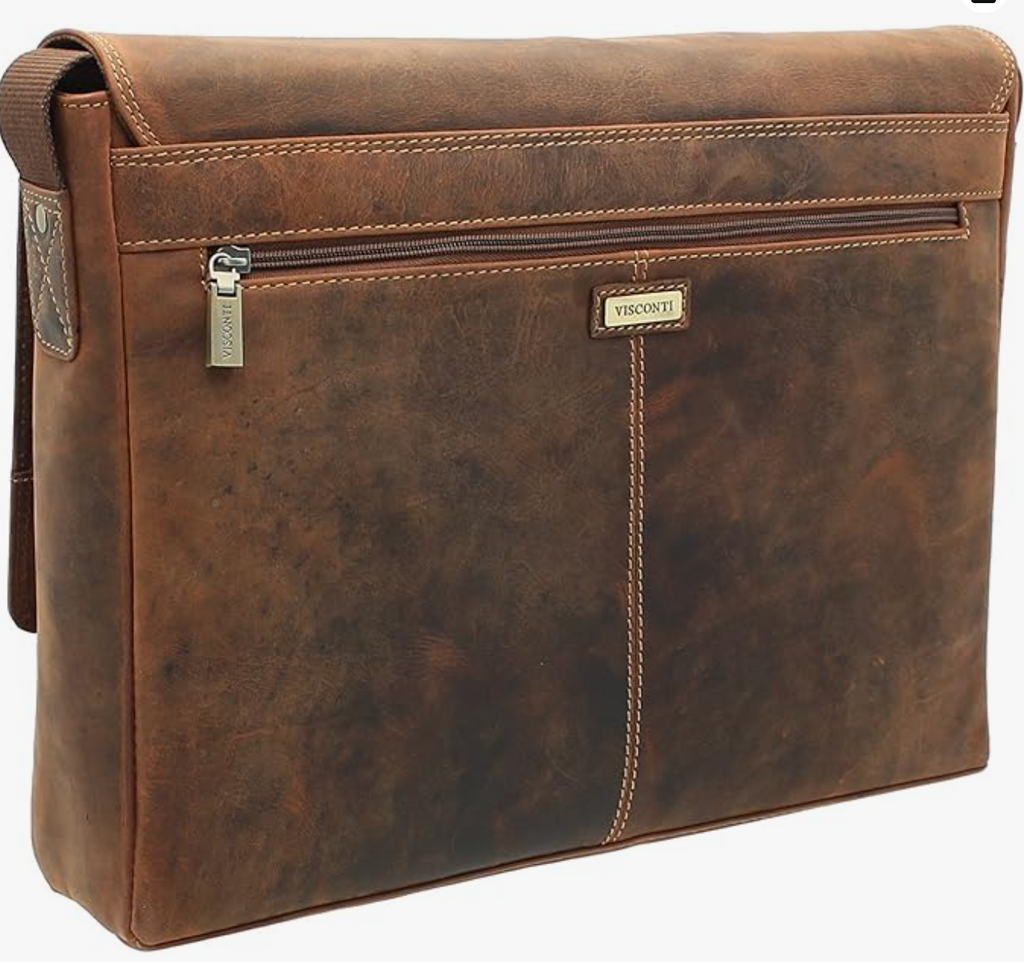 Visconti Leather Bag TEXAS Tan - Shoulder Bag (Large size)