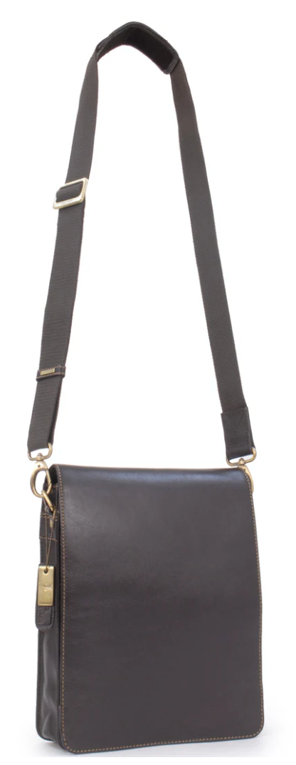 Visconti Leather Bag LEO Mocha - Shoulder Bag (Medium size)