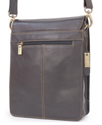 Visconti Leather Bag LEO Mocha - Shoulder Bag (Medium size)