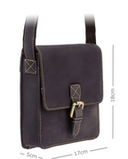 Visconti Leather Bag ROCCA Brown - Shoulder Bag (Small size)