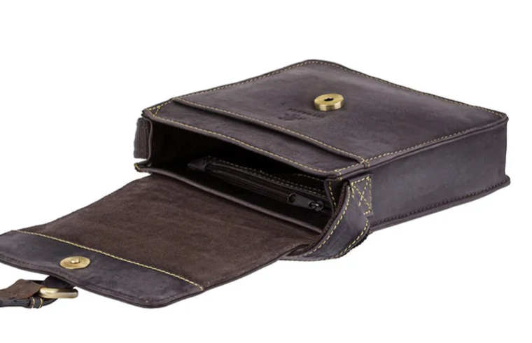 Visconti Leather Bag ROCCA Brown - Shoulder Bag (Small size)