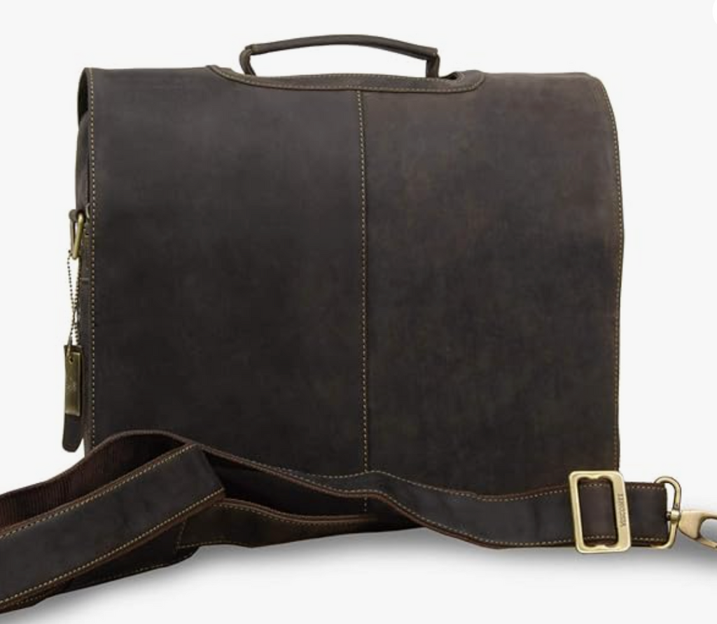 Visconti Leather Bag AUSTIN Brown - Shoulder Bag (Large size)