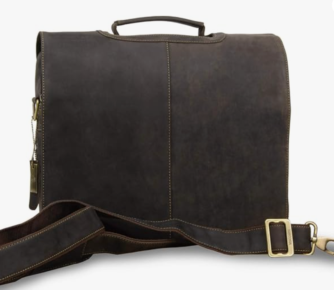Visconti Leather Bag AUSTIN Brown - Shoulder Bag (Large size)