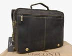 Visconti Leather Bag AUSTIN Brown - Shoulder Bag (Large size)