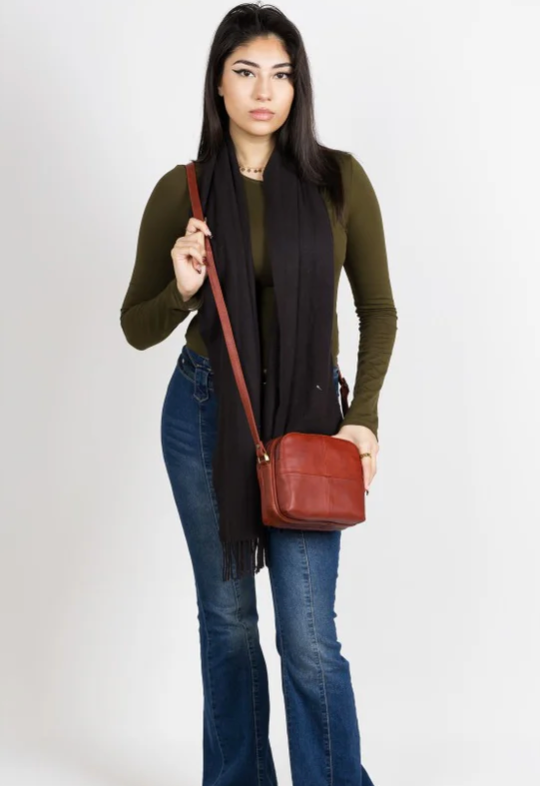 Visconti Leather Bag HOLLY Brown - Shoulder Bag (Small size)