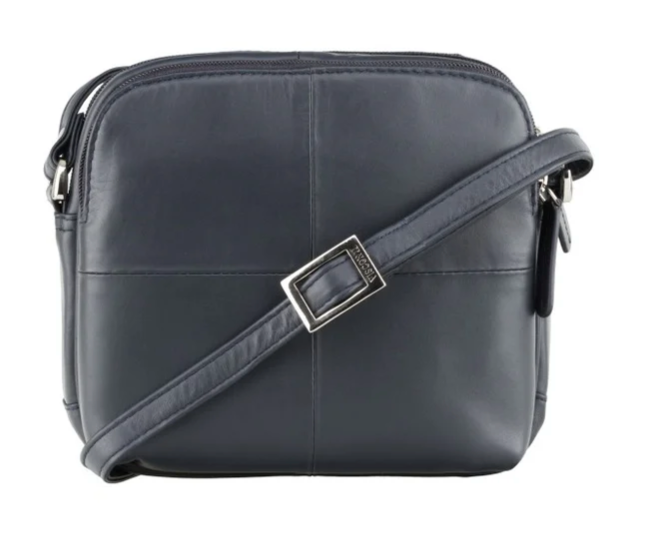 Visconti Leather Bag HOLLY Navy - Shoulder Bag (Small size)