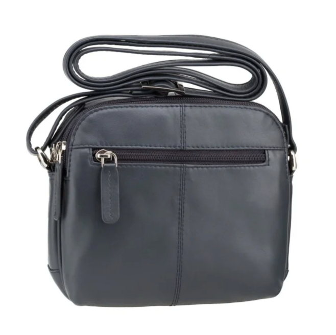 Visconti Leather Bag HOLLY Navy - Shoulder Bag (Small size)