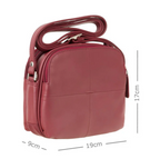 Visconti Leather Bag HOLLY Red - Shoulder Bag (Small size)