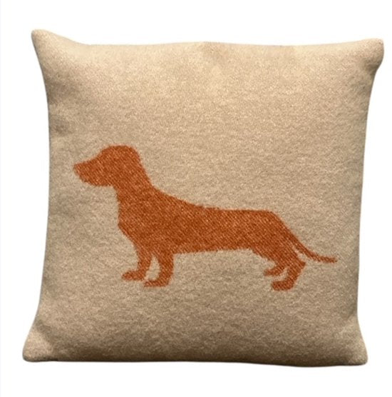 Teckel / Dachshund Pillow - 100% Virgin Wool