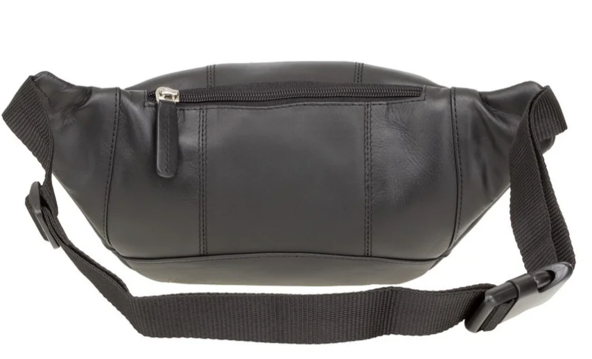 Visconti Leather Bag BUMBAG Black - Hipbag (Small size)