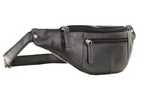 Visconti Leather Bag BUMBAG Black - Hipbag (Small size)
