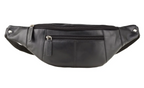 Visconti Leather Bag BUMBAG Black - Hipbag (Small size)