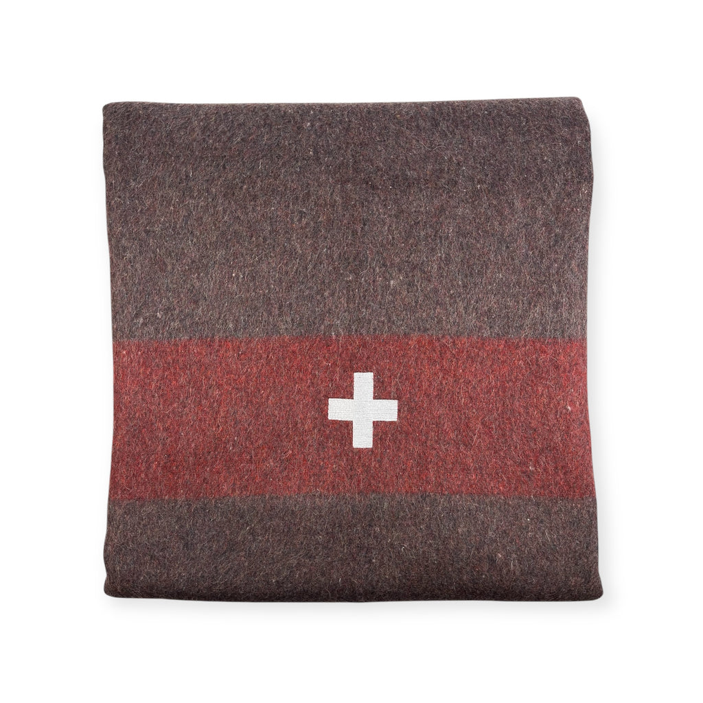 Wool SWISS ARMY Blanket + Leather Strap!