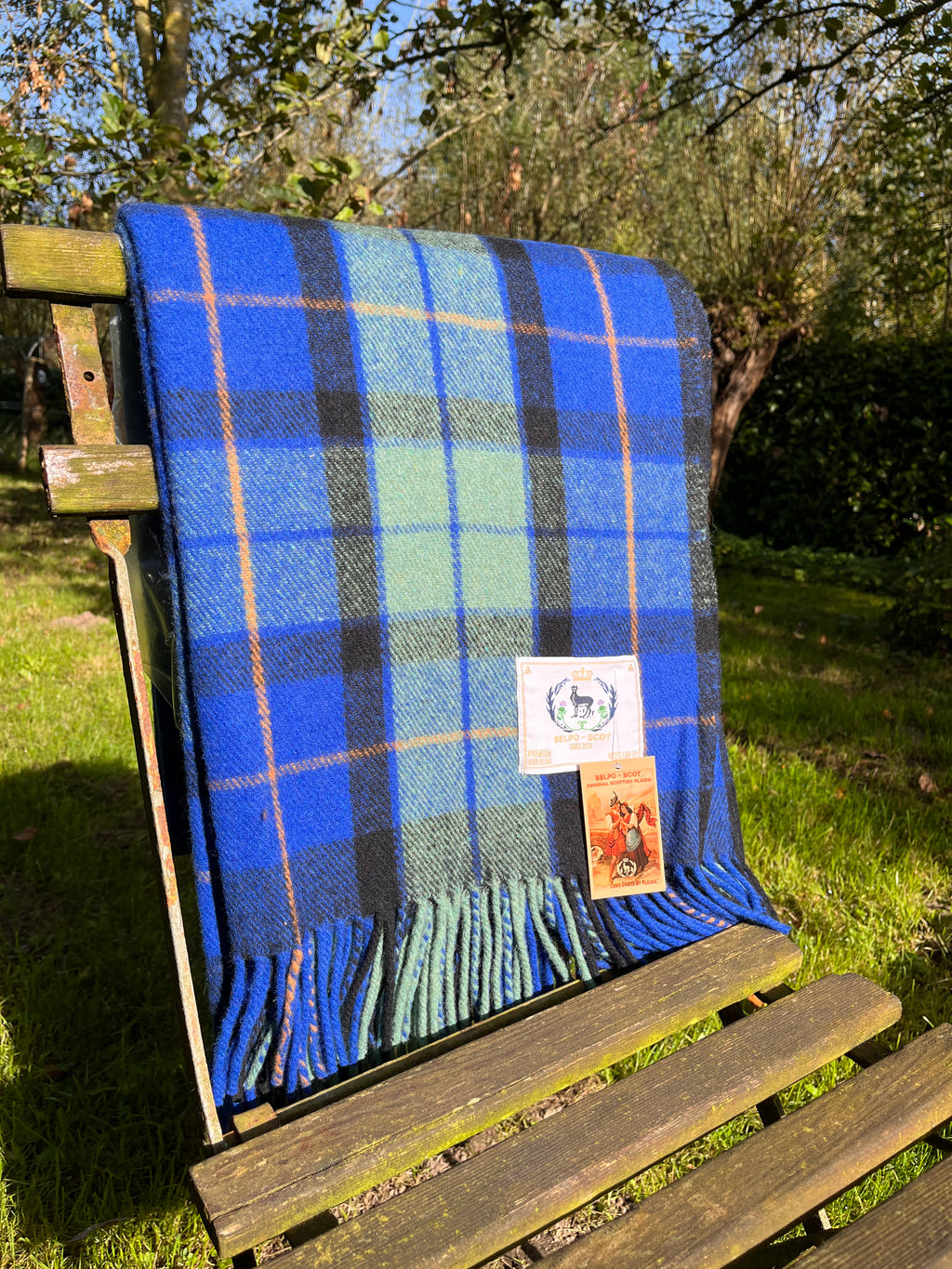 Wool Tartan Plaid - Flower Of Scotland