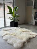 Handmade Natural Sheepskin Rug - White