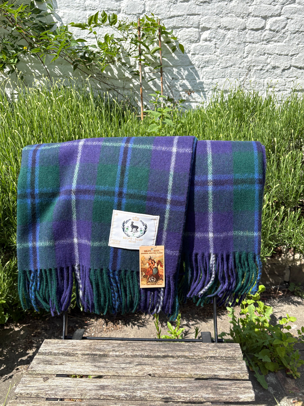 Wool Tartan Plaid - Douglas Blue