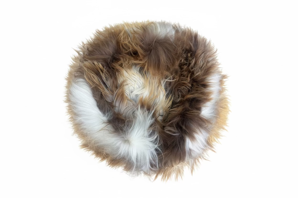 Dog Baskets Grey - Natural Sheepskin
